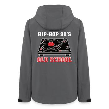 Vinyle DJ Hip-Hop des années 90 Old School - Veste softshell femme recyclée Stanley/Stella - charbon - Dos - AI Model Female 172 light (172cm)