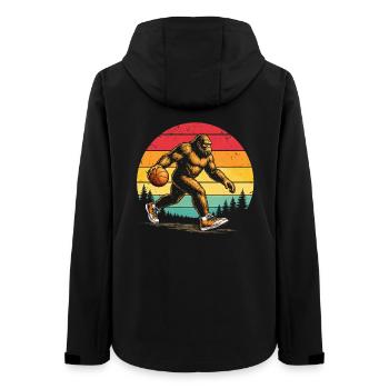 Bigfoot Sasquatch Big Foot Basketball - Women’s Recycled Softshell Jacket by Stanley/Stella - black - Back - AI Model Female 172 light (172cm)