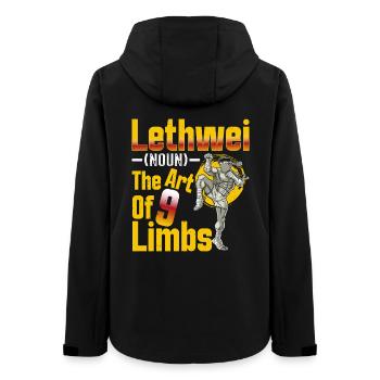  Lethwei (Noun) The Art of 9 Limbs Myanmar Burmese - Women’s Recycled Softshell Jacket by Stanley/Stella - black - Back - AI Model Female 172 light (172cm)