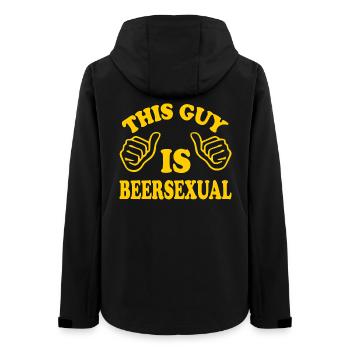 This Guy Is Beersexual - Women’s Recycled Softshell Jacket by Stanley/Stella - black - Back - AI Model Female 172 light (172cm)