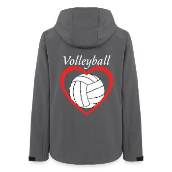 Volleyball Amour du cœur - Veste softshell femme recyclée Stanley/Stella - charbon - Dos - AI Model Female 172 light (172cm)