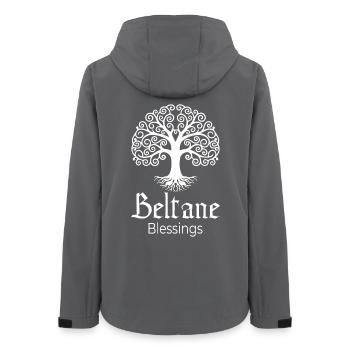 Beltane Blessings May Day Celebrations Pagan - Women’s Recycled Softshell Jacket by Stanley/Stella - anthracite - Back - AI Model Female 172 light (172cm)