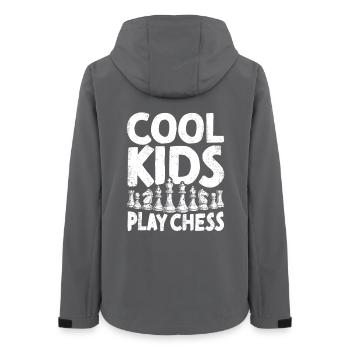 Cool Kids Play Chess Schachspieler Schach - Frauen Recycelte Softshelljacke von Stanley/Stella - Anthrazit - Hinten - AI Model Female 172 light (172cm)