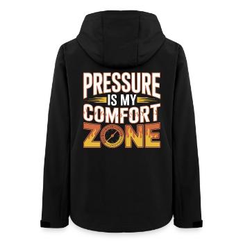 Fire Engineer Pressure Is My Comfort Pump Operator - Women’s Recycled Softshell Jacket by Stanley/Stella - black - Back - AI Model Female 172 light (172cm)