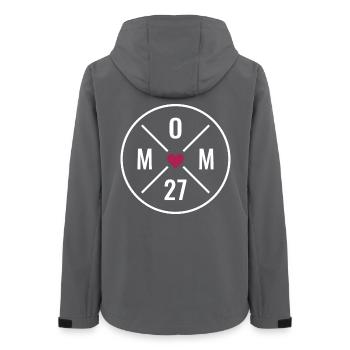 Mom 2027 Heart - Women’s Recycled Softshell Jacket by Stanley/Stella - anthracite - Back - AI Model Female 172 light (172cm)
