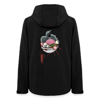 Scary Spider Ramen Bowl Funny Shirt - Women’s Recycled Softshell Jacket by Stanley/Stella - black - Back - AI Model Female 172 light (172cm)