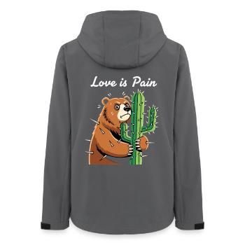 Douleur de cactus dans les bras d’ours - Veste softshell femme recyclée Stanley/Stella - charbon - Dos - AI Model Female 172 light (172cm)