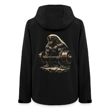 Honigdachs Honey Badger Tier - Frauen Recycelte Softshelljacke von Stanley/Stella - Schwarz - Hinten - AI Model Female 172 light (172cm)