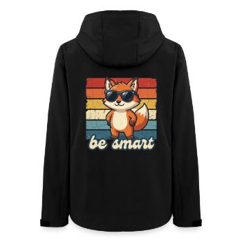 Funny Fox Be Smart Shirt Gift Idea - Women’s Recycled Softshell Jacket by Stanley/Stella - black - Back - AI Model Female 172 light (172cm)
