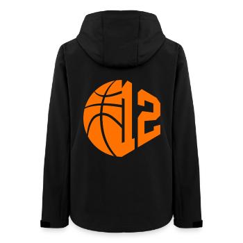NUMMER 12 BASKETBALL 12. GEBURTSTAG - Frauen Recycelte Softshelljacke von Stanley/Stella - Schwarz - Hinten - AI Model Female 172 light (172cm)