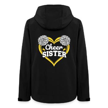 Cheer Sister Herz Pompons - Frauen Recycelte Softshelljacke von Stanley/Stella - Schwarz - Hinten - AI Model Female 172 light (172cm)