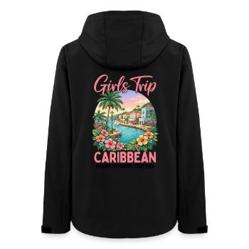 Girls Trip Caribbean - Frauen Recycelte Softshelljacke von Stanley/Stella - Schwarz - Hinten - AI Model Female 172 light (172cm)