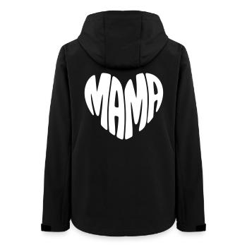 Mama Herz Muttertag - Frauen Recycelte Softshelljacke von Stanley/Stella - Schwarz - Hinten - AI Model Female 172 light (172cm)