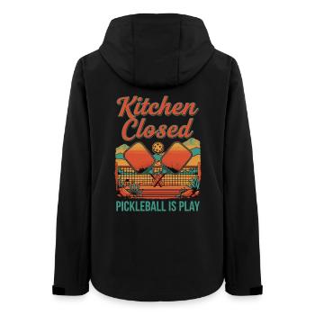 Pickleball Kitchen fermé Le pickleball est un jeu drôle - Veste softshell femme recyclée Stanley/Stella - noir - Dos - AI Model Female 172 light (172cm)