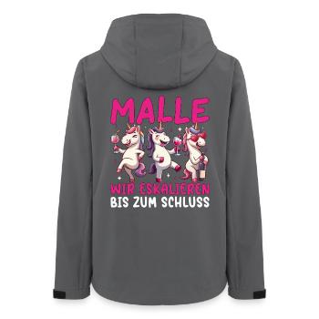 Malle Wir Eskalieren Bis Zum Schluss Einhorn - Frauen Recycelte Softshelljacke von Stanley/Stella - Anthrazit - Hinten - AI Model Female 172 light (172cm)