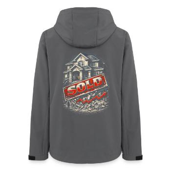 Real Estate Agent Broker - Women’s Recycled Softshell Jacket by Stanley/Stella - anthracite - Back - AI Model Female 172 light (172cm)