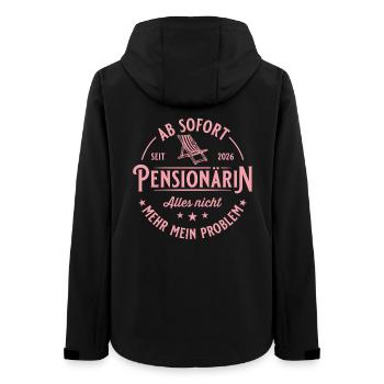 Pensionärin 2026 - Nicht mehr mein Problem Geschen - Frauen Recycelte Softshelljacke von Stanley/Stella - Schwarz - Hinten - AI Model Female 172 light (172cm)