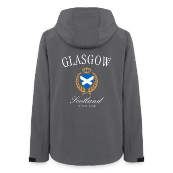 Glasgow Schottland Wappen Krone – Reise Souvenir - Frauen Recycelte Softshelljacke von Stanley/Stella - Anthrazit - Hinten - AI Model Female 172 light (172cm)