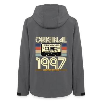 Original 1997 Cassette Retro - Veste softshell femme recyclée Stanley/Stella - charbon - Dos - AI Model Female 172 light (172cm)