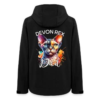Devon Rex Dad - Women’s Recycled Softshell Jacket by Stanley/Stella - black - Back - AI Model Female 172 light (172cm)