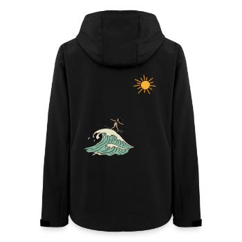 surfer - Frauen Recycelte Softshelljacke von Stanley/Stella - Schwarz - Hinten - AI Model Female 172 light (172cm)