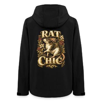 Farbratte Fancy Rat Hausratte Rat Chic - Frauen Recycelte Softshelljacke von Stanley/Stella - Schwarz - Hinten - AI Model Female 172 light (172cm)