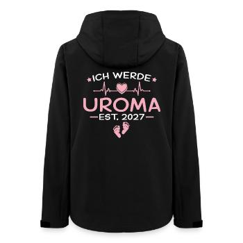 Ich werde Uroma 2027 - Ururenkelkind Ankündigung - Frauen Recycelte Softshelljacke von Stanley/Stella - Schwarz - Hinten - AI Model Female 172 light (172cm)