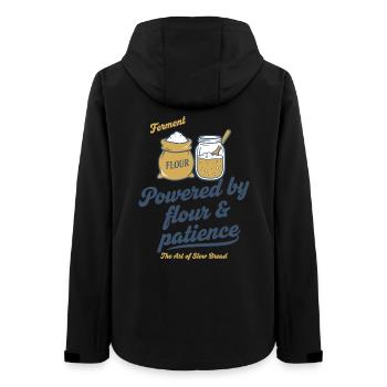 Sourdough Bread Baking Baker Powered By Flour - Women’s Recycled Softshell Jacket by Stanley/Stella - black - Back - AI Model Female 172 light (172cm)