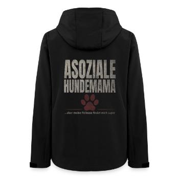 Asoziale Hundemama Fellnase - Frauen Recycelte Softshelljacke von Stanley/Stella - Schwarz - Hinten - AI Model Female 172 light (172cm)