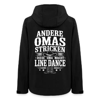 Andere Omas Stricken Line Dance - Frauen Recycelte Softshelljacke von Stanley/Stella - Schwarz - Hinten - AI Model Female 172 light (172cm)
