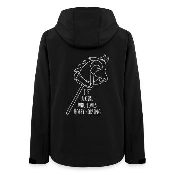 Just a girl who loves Hobby Horsing | Reiten | - Frauen Recycelte Softshelljacke von Stanley/Stella - Schwarz - Hinten - AI Model Female 172 light (172cm)