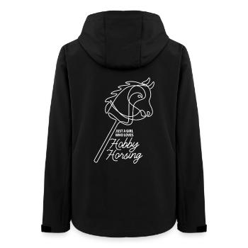 Just a girl who loves Hobby Horsing | Reiten | - Frauen Recycelte Softshelljacke von Stanley/Stella - Schwarz - Hinten - AI Model Female 172 light (172cm)