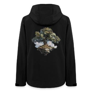 Baum - Frauen Recycelte Softshelljacke von Stanley/Stella - Schwarz - Hinten - AI Model Female 172 light (172cm)