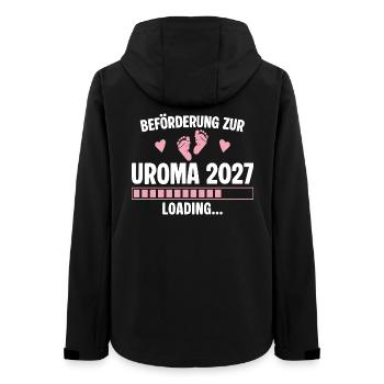 Beförderung zur Uroma 2027 – Loading - Frauen Recycelte Softshelljacke von Stanley/Stella - Schwarz - Hinten - AI Model Female 172 light (172cm)