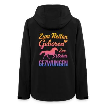 Né pour monter Forcé d’aller à l’école Chevaux - Veste softshell femme recyclée Stanley/Stella - noir - Dos - AI Model Female 172 light (172cm)