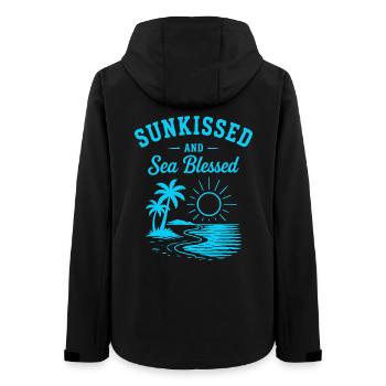 Sunkissed and Sea Summer Beach - Women’s Recycled Softshell Jacket by Stanley/Stella - black - Back - AI Model Female 172 light (172cm)