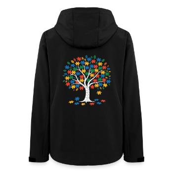 Autism - Women’s Recycled Softshell Jacket by Stanley/Stella - black - Back - AI Model Female 172 light (172cm)