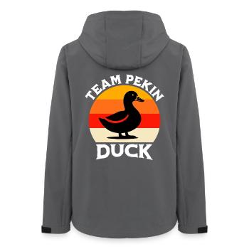 Équipe Canard laqué - Veste softshell femme recyclée Stanley/Stella - charbon - Dos - AI Model Female 172 light (172cm)