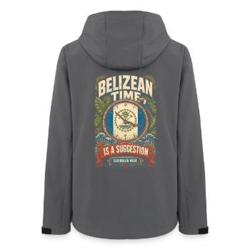 Belize Belizische Wurzel - Frauen Recycelte Softshelljacke von Stanley/Stella - Anthrazit - Hinten - AI Model Female 172 light (172cm)