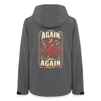 Flamenco Again And Again - Frauen Recycelte Softshelljacke von Stanley/Stella - Anthrazit - Hinten - AI Model Female 172 light (172cm)