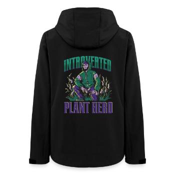 Ökologe Ökologie Introverted Plant Hero - Frauen Recycelte Softshelljacke von Stanley/Stella - Schwarz - Hinten - AI Model Female 172 light (172cm)