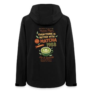 Mit Matcha 1958 grünem Tee ist alles besser - Frauen Recycelte Softshelljacke von Stanley/Stella - Schwarz - Hinten - AI Model Female 172 light (172cm)