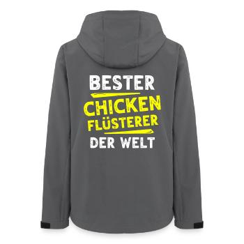 Chicken Geschenk - Frauen Recycelte Softshelljacke von Stanley/Stella - Anthrazit - Hinten - AI Model Female 172 light (172cm)