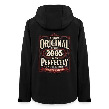 21. Geburtstag Geschenk Original Jahrgang 2005 - Frauen Recycelte Softshelljacke von Stanley/Stella - Schwarz - Hinten - AI Model Female 172 light (172cm)