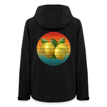 lemon fruit - Women’s Recycled Softshell Jacket by Stanley/Stella - black - Back - AI Model Female 172 light (172cm)