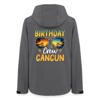 Birthday Crew Cancun - Women’s Recycled Softshell Jacket by Stanley/Stella - anthracite - Back - AI Model Female 172 light (172cm)