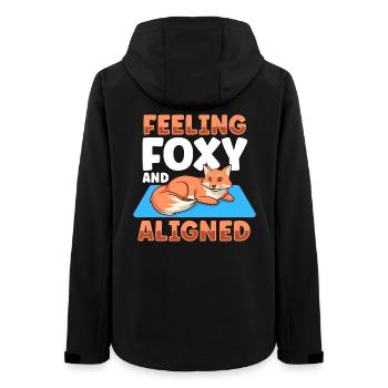 Chakra Alignment - Fox - Women’s Recycled Softshell Jacket by Stanley/Stella - black - Back - AI Model Female 172 light (172cm)