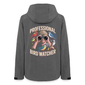 Professional Birdwatcher Birdwatcher - Women’s Recycled Softshell Jacket by Stanley/Stella - anthracite - Back - AI Model Female 172 light (172cm)