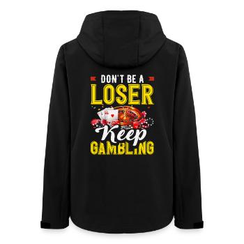 Sei Kein Verlierer Zocke Weiter Casino Roulette - Frauen Recycelte Softshelljacke von Stanley/Stella - Schwarz - Hinten - AI Model Female 172 light (172cm)