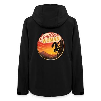 Limitless Woman – Grenzenlos klettern - Frauen Recycelte Softshelljacke von Stanley/Stella - Schwarz - Hinten - AI Model Female 172 light (172cm)